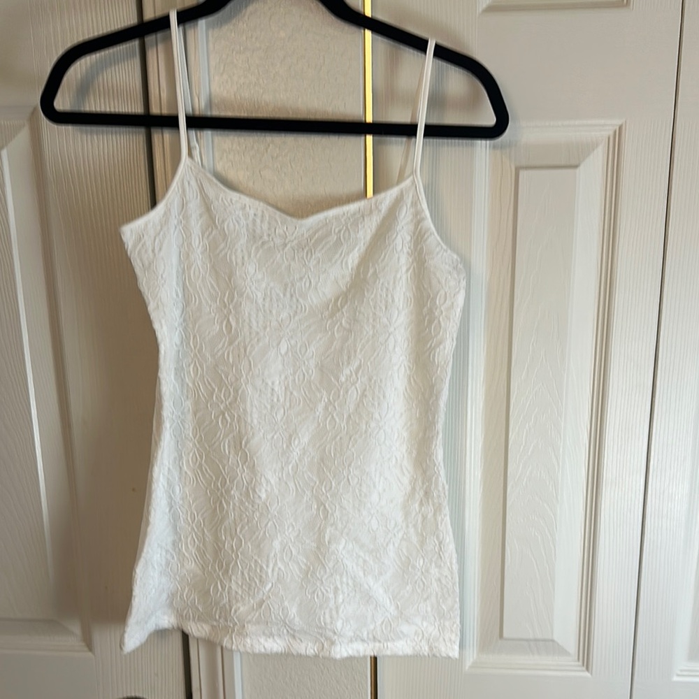 Elegant White Lace Camisole Top
